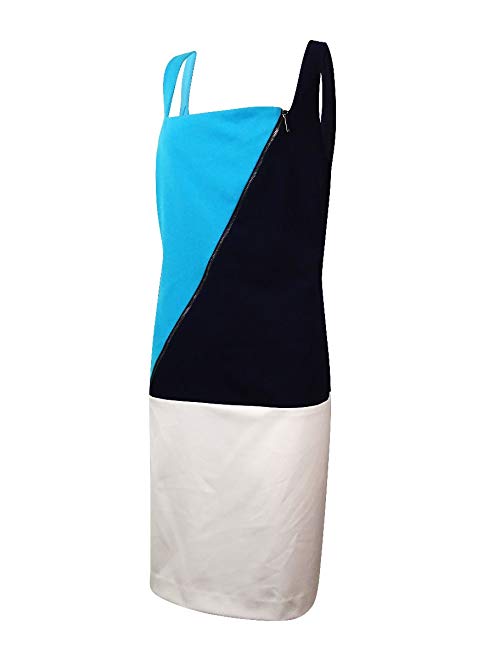 Lauren Ralph Lauren Women's Sheath Dress Colorblock Blue
