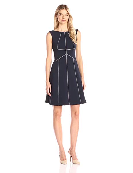 Calvin Klein Women's Sleeveless Fit-and-Flare Dress