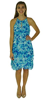 Calvin Klein Kwyhole Women's Sheath Dress Adriatic Blue