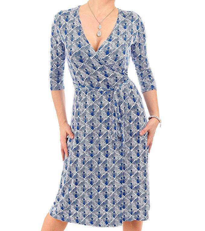 Blue Banana Women's Graphic Print Wrap Dress