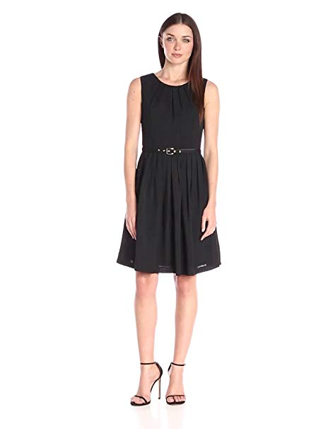 Ellen Tracy Women's Sleeveless Fit and Flare Dress