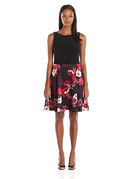 S.L. Fashions Women's Floral Printed Party Dress
